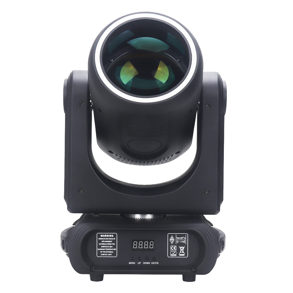 رأس متحرك ضوئي 150 واط LED قابل للتركيز | منشور 24، شعاع 3 درجات، 12 قالب، DMX512 – للمسرح والنوادي