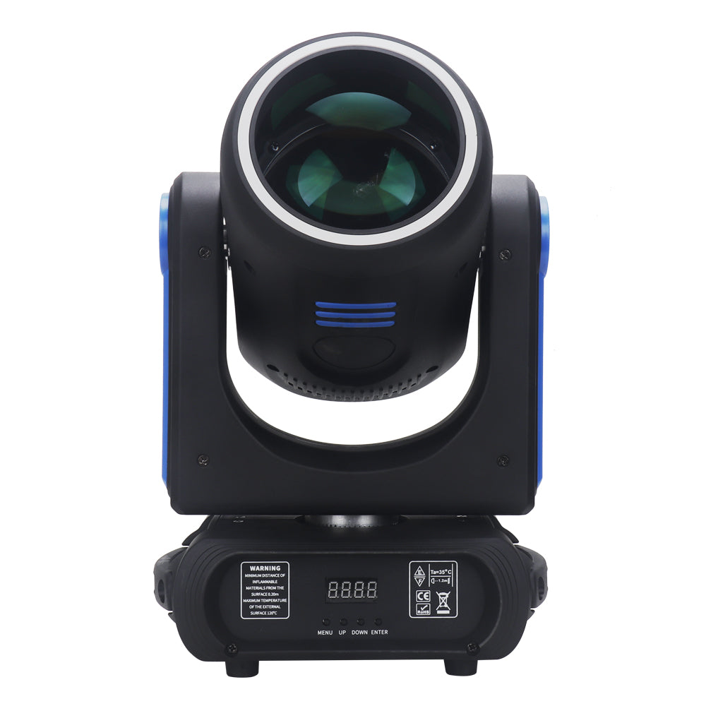 رأس متحرك ضوئي 150 واط LED قابل للتركيز | منشور 24، شعاع 3 درجات، 12 قالب، DMX512 – للمسرح والنوادي