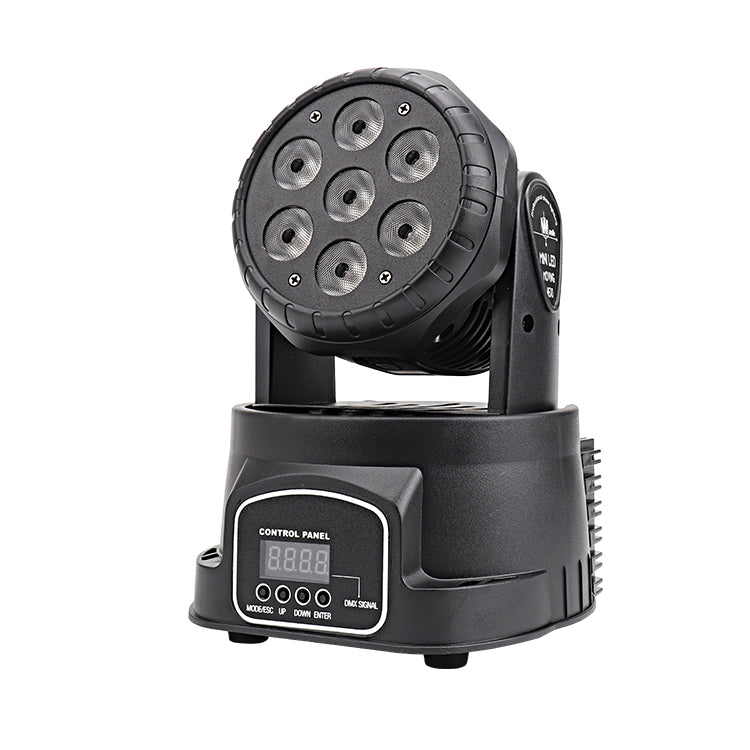 7-Eye RGBW Moving Head Light | 80W, 4-in-1 LED, DMX512 – Stage & Bar Lighting