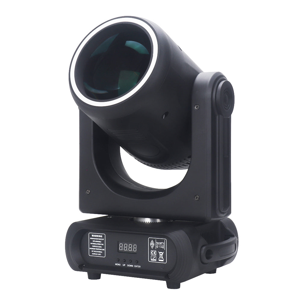 رأس متحرك ضوئي 150 واط LED قابل للتركيز | منشور 24، شعاع 3 درجات، 12 قالب، DMX512 – للمسرح والنوادي