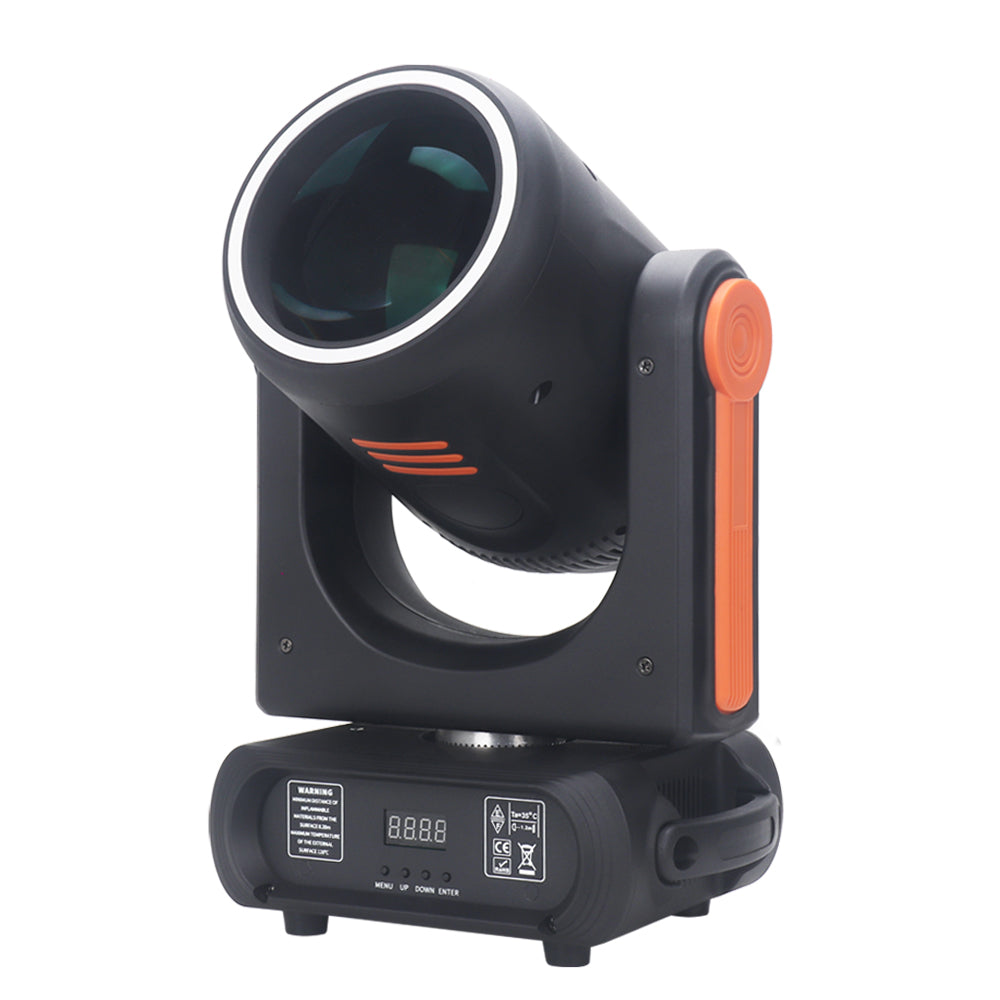 رأس متحرك ضوئي 150 واط LED قابل للتركيز | منشور 24، شعاع 3 درجات، 12 قالب، DMX512 – للمسرح والنوادي