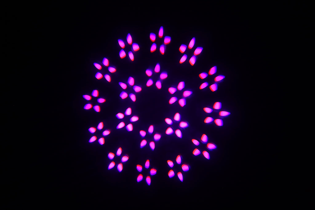 رأس متحرك ضوئي LED بقوة 120 واط | مقاومة للهب V0، 18 منشوراً، 7 أنماط، DMX512 – مسرح