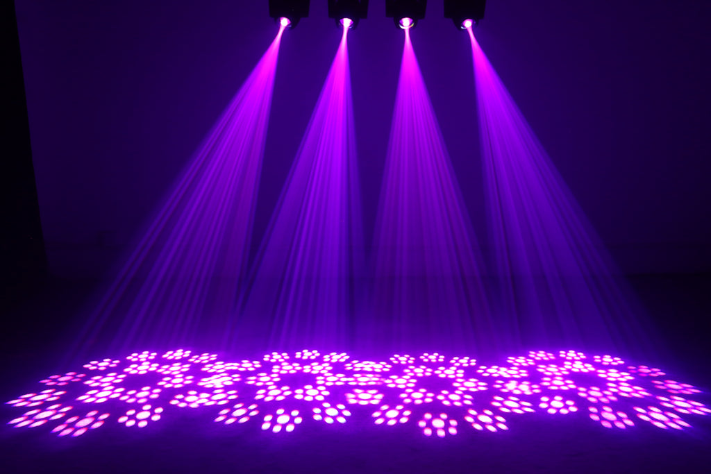 رأس متحرك ضوئي LED بقوة 120 واط | مقاومة للهب V0، 18 منشوراً، 7 أنماط، DMX512 – مسرح