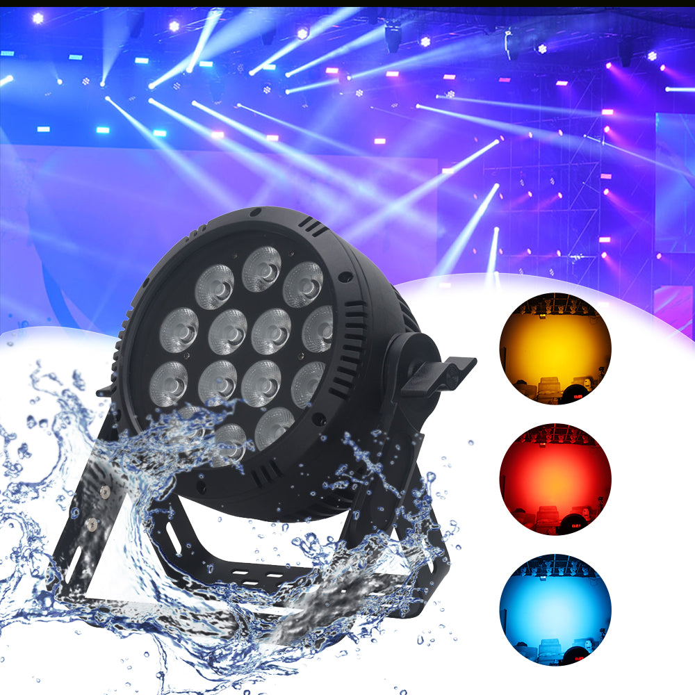 14 15W waterproof PAR lights, 7 4-in-1 full-color PAR lights, wedding atmosphere lights, outdoor waterproof PAR lights, color-changing lights