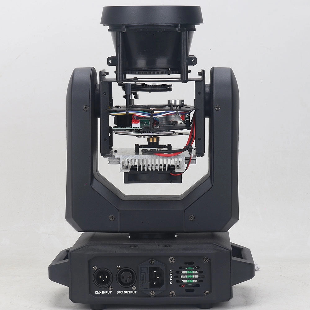 مصباح رأس متحرك صغير شاربي بشعاع 150 واط | شعاع 3 درجات، موشور 18، DMX512 13 قناة - إضاءة سبوت للمسرح والدي جي