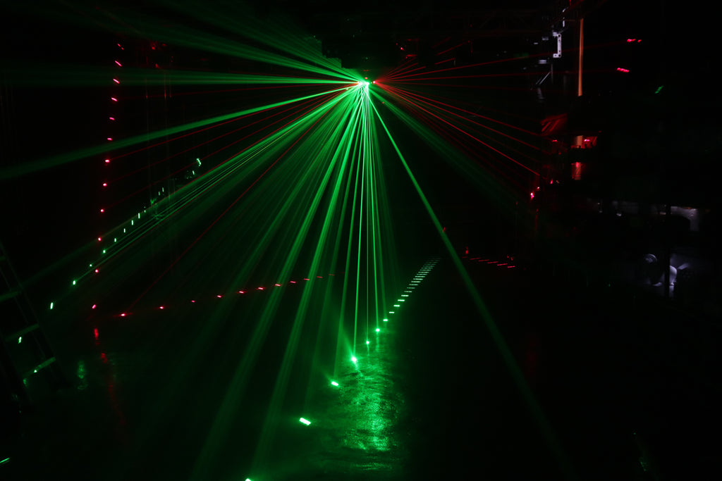 6-Eye Scanning Laser Light | RGB 7-Color, DMX512 – Stage & Club Lighting