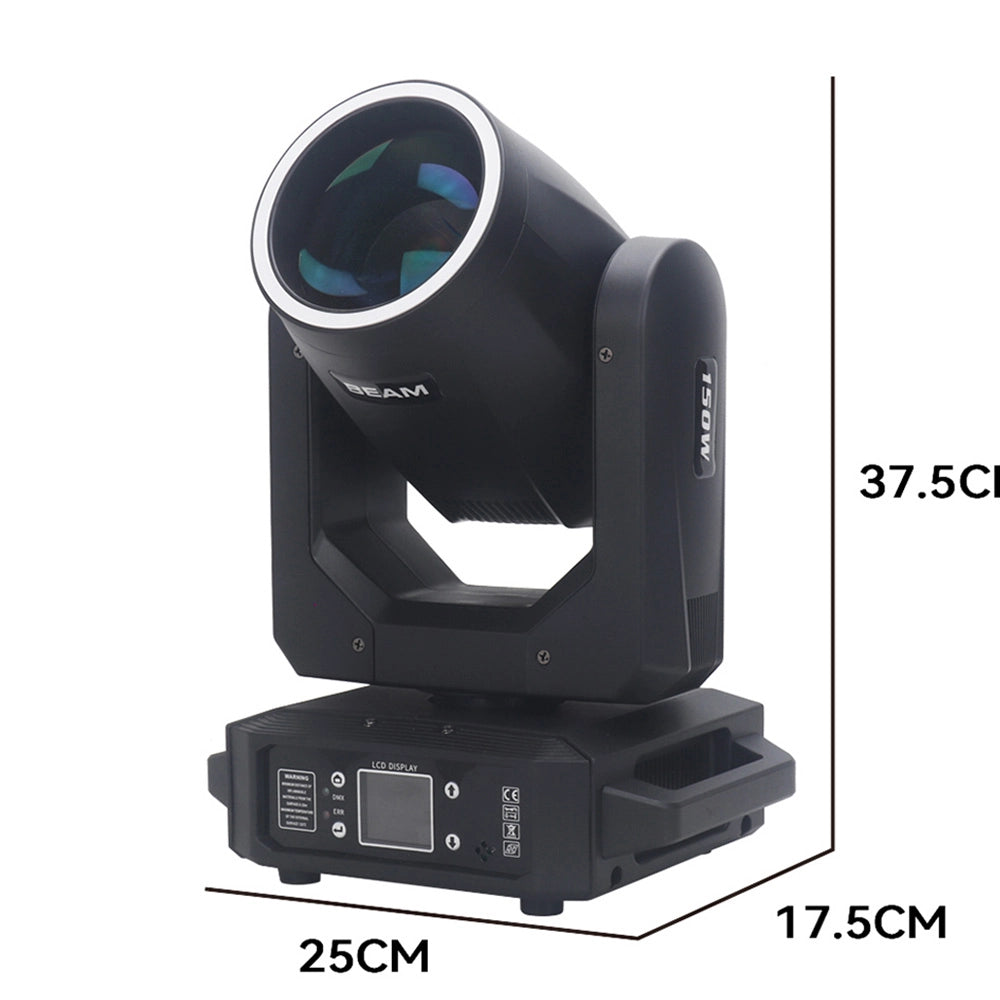 150W LED Beam Moving Head Light | 18 Prism, Rainbow Effect, DMX Control – Perfect for Stage, Wedding & Party Events