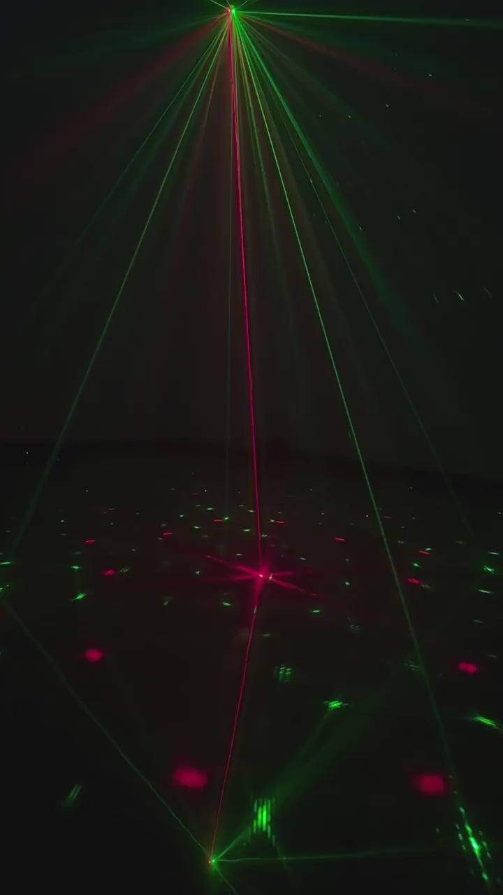 Square Magic Ball Laser Light Self-Propelled Voice Control Strobe Remote DC Power