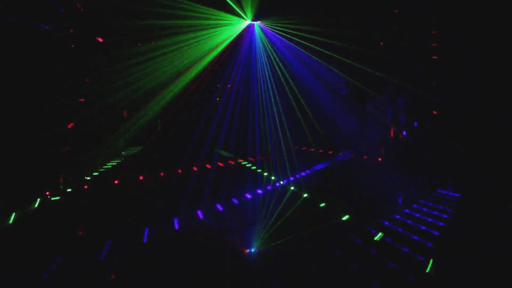 6-Eye Scanning Laser Light | RGB 7-Color, DMX512 – Stage & Club Lighting